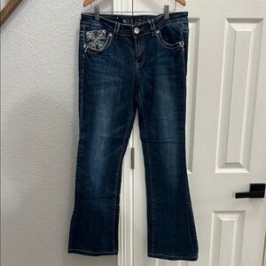 Miss Chic Women's embellished blue jean pants size 11‎